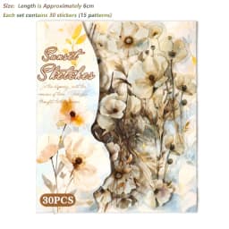 Sticker for Scrapbooking Adhesive Plant Theme 87HC