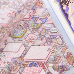 20 pcs Super Large Miniature Scene Sticker Book 3D Cute Three-dimensional House DIY CStudents Educational Fun Sence Sticker