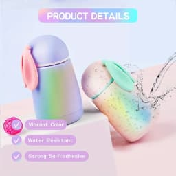 50pcs Holographic Sticker Paper 2.9 X 4.1 Inch Clear Vinyl Self-Adhesive Waterproof Transparent Cold Laminating Film for Crafts
