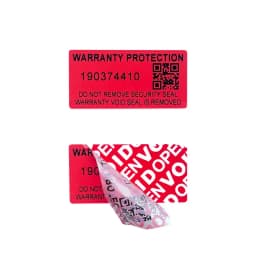 Red 100pcs Warranty Protection Sticker 1.57" x 0.79"(40mm x 20mm) Safe Seal Anti-Tamper Warranty Void open Label sticker