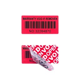 Red 100pcs Warranty Protection Sticker 1.57" x 0.79"(40mm x 20mm) Safe Seal Anti-Tamper Warranty Void open Label sticker