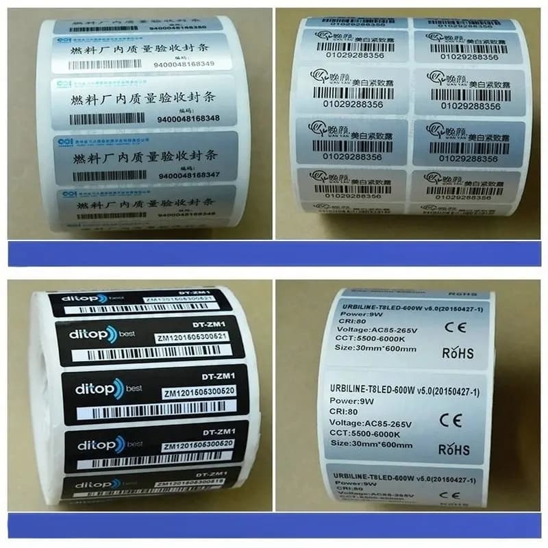 Accept Custom Label Sticker: Print Logo, Print Serial Number Sealing Sticker, Transparent Sticker