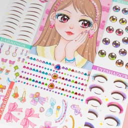 1PCS Style Random Makeup Painting Book Girl's Birthday Gift Fun Handmade DIY Princess Makeup Box Dressing Set Creative Sticker
