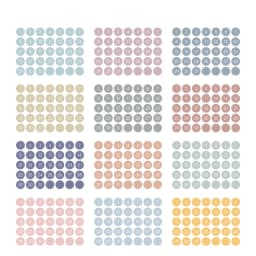 Fromthenon Round Number Sticker 365 Daily Days Stickers for 2024 Full Year Diary Journal Supplies Planner Decorative Stationery