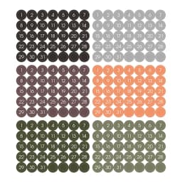 Fromthenon Round Number Sticker 365 Daily Days Stickers for 2024 Full Year Diary Journal Supplies Planner Decorative Stationery