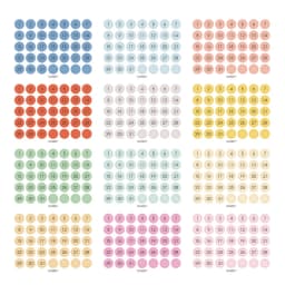 Fromthenon Round Number Sticker 365 Daily Days Stickers for 2024 Full Year Diary Journal Supplies Planner Decorative Stationery