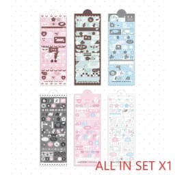 WAKAWAKA Cute Deco Stickers for Scrapbooking Keluli Moment Pink Wing Star Decorative Stickers Diy Phone Luggage Laptop
