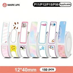 150pcs Waterproof Blank Self Adhesive Assorted Stickers Removable 12x40mm Label Stickers Name Tag Bottle File Document