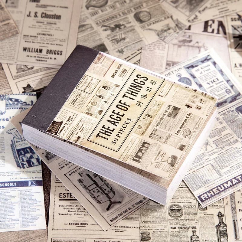 50 pcs Scrapbooking Adhesive Diy Sticker Vintage INS Stickers book for Decorative Diary Album junk journal supplies