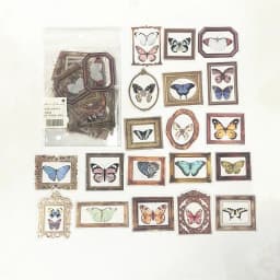 40pcs/bag Vintage Ginkgo leaves flowers PET sticker package DIY diary decoration sticker album scrapbooking