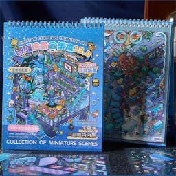 Kawaii 3D Cartoon Miniature Scene Stickers Book Collection Pocket House Stacking Stickers DIY Handmade Scrapbook Decoration