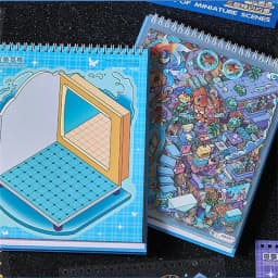 Kawaii 3D Cartoon Miniature Scene Stickers Book Collection Pocket House Stacking Stickers DIY Handmade Scrapbook Decoration