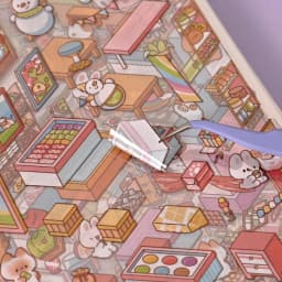 Mr.Paper 3D Miniature Diorama Sticker Book Cute Town DIY Scenery Decor for Journal Scrapbooking Craft Pop Up House Stickers