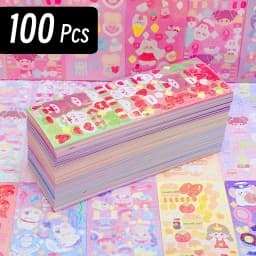200p Kawaii Stickers for Kids Cute Stationary Aesthetic Diary Decoration Art Supplies Stickers for Scrapbooking Lot Korean Paper