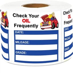 150 Pcs Oil Change Auto Maintenance Service Due Reminder Stickers Labels in Roll