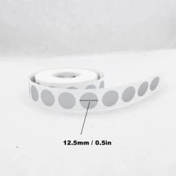 1000-Pack 0.5' Circle Scratch-Off Stickers Golden/Silver Small Round Label Roll for DIY Crafts and Business Use