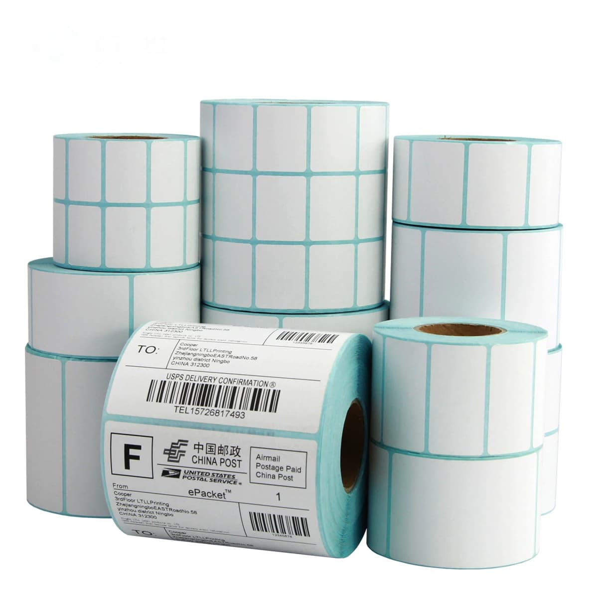 White Blank, Waterproof, Oil-Proof, Scratch-Proof, Thermal Paper 50*30 20 25 60X40 70 80 Self-Adhesive Barcode Printing