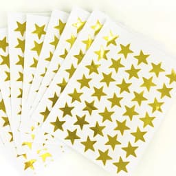 10 Sheets/Pack Of Children'S Gold-Plated Award Glitter Stickers Mother Teacher Praise Label Award Five-Pointed Star Love Sticker