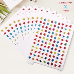 10 Sheets/Pack Of Children'S Gold-Plated Award Glitter Stickers Mother Teacher Praise Label Award Five-Pointed Star Love Sticker