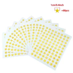 10 Sheets/Pack Of Children'S Gold-Plated Award Glitter Stickers Mother Teacher Praise Label Award Five-Pointed Star Love Sticker