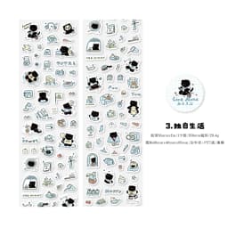 Journal GO 6.5x200cm Kitten Life Diary Tape Sticker Decorative Collage Adhesive DIY Scrapbooking Masking Tape Lovely Cat Sticker