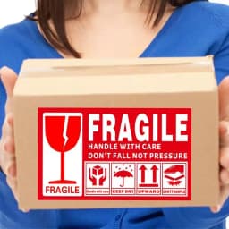 Fragile Stickers Please Handle with Care-Fragile-Thank You Warning Fragile Stickers Permanent Adhesive for Shipping Moving