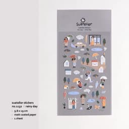 1 Pc Suatelier Series Cute Cartoon Decorative Stickers Transparent PVC Scrapbooking Stickers Korean Gift Stationery