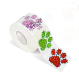 50-500pcs Dog Cat Bear Paw Labels Stickers 1inch Colorful Paw Print Stickers For Laptop Reward Sticker Stationery For Student
