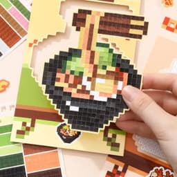 Mr.Paper 30pcs Pixel Art Vending Machine Series Sticker Book 3.0 Spiral Bound Creative Pixel Journal DIY Notebook Album Decor