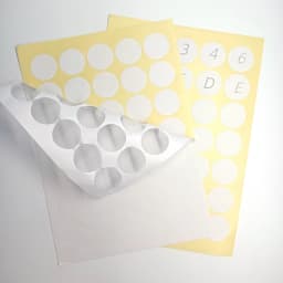 Diam 15mm to 90mm A4 Size Circle Sticker Paper Matte White Dots Label Sticker Round Die Cut Printer Stickers Paper 10 Sheets