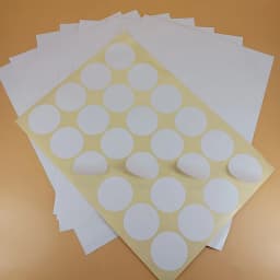 Diam 15mm to 90mm A4 Size Circle Sticker Paper Matte White Dots Label Sticker Round Die Cut Printer Stickers Paper 10 Sheets