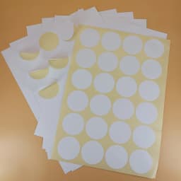 Diam 15mm to 90mm A4 Size Circle Sticker Paper Matte White Dots Label Sticker Round Die Cut Printer Stickers Paper 10 Sheets