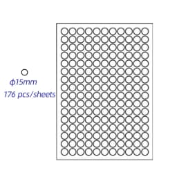 Diam 15mm to 90mm A4 Size Circle Sticker Paper Matte White Dots Label Sticker Round Die Cut Printer Stickers Paper 10 Sheets