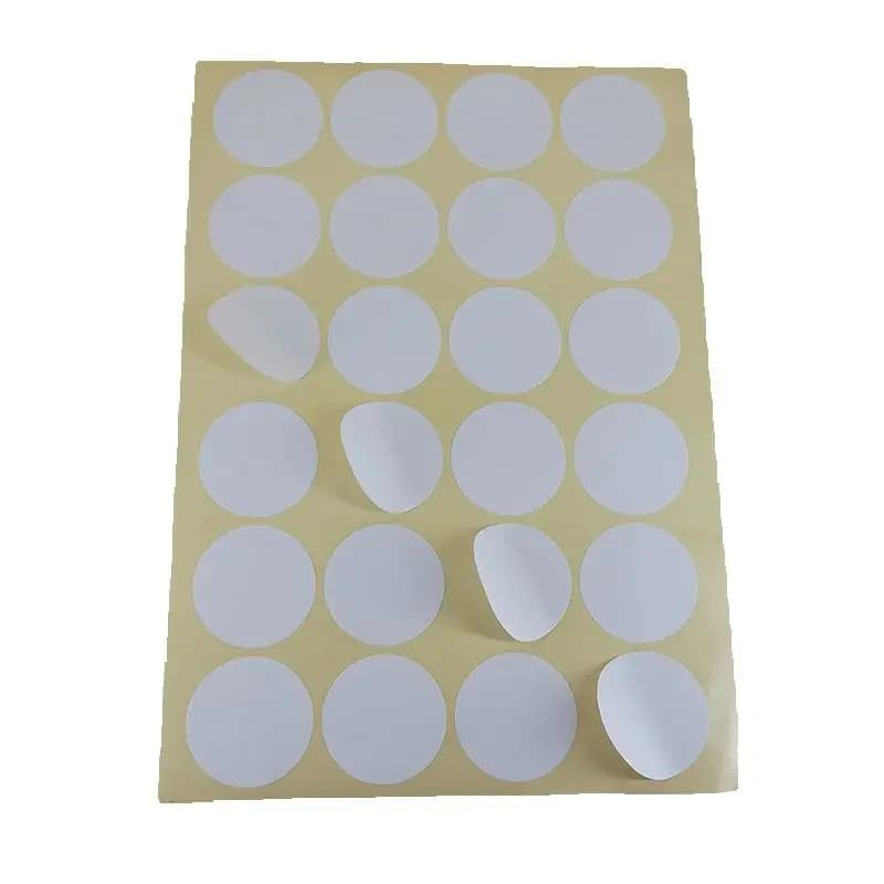 Diam 15mm to 90mm A4 Size Circle Sticker Paper Matte White Dots Label Sticker Round Die Cut Printer Stickers Paper 10 Sheets