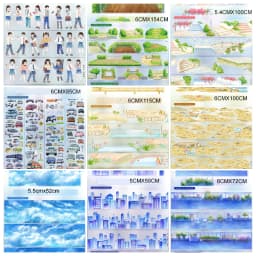 1 Loop Washi Pet Tape Sample Sky, Streets, Girls Boys Zero Colletion5