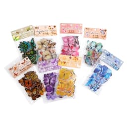 40 Pcs Colorful Butterflies PVC Stickers Kawaii Korean Stationery Collection for Diary Scrapbooking Label Decoration