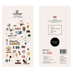 Korean Brand Suatelier Collection Daily Food Vlog Stickers DIY Scrapbooking Journey Diary Stationery Stickers Supplies