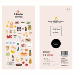 Korean Brand Suatelier Collection Daily Food Vlog Stickers DIY Scrapbooking Journey Diary Stationery Stickers Supplies