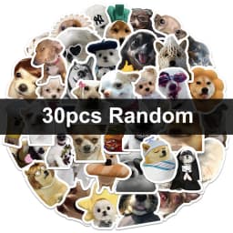 30/60/180 Funny Dogs Stickers Cartoon Cute Decals Toy Stationery Guitar Phone Bicycle Laptop Luggage Car Graffiti Kids Sticker