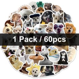 30/60/180 Funny Dogs Stickers Cartoon Cute Decals Toy Stationery Guitar Phone Bicycle Laptop Luggage Car Graffiti Kids Sticker