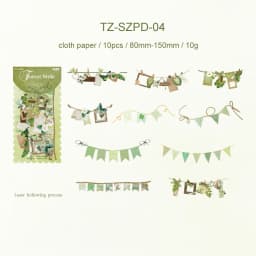 JIANWU Handmade Party Series Vintage Festival Hollow Landscape Material Collage Scrapbook Sticker Creative Journal Stationery