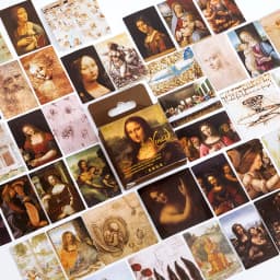 45 PCS Vintage Van Gogh Monet World Famous Painting Collection Decorative Stickers for Scrapbooking DIY Sealing Crafts
