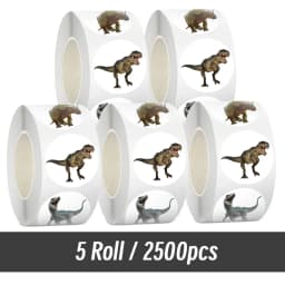 500pcs/roll Cartoon Dinosaur Stickers For School Reward Stickers Classroom Decoration Encouragement Sticker For Student Teacher