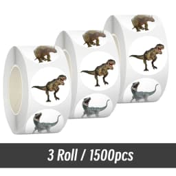 500pcs/roll Cartoon Dinosaur Stickers For School Reward Stickers Classroom Decoration Encouragement Sticker For Student Teacher