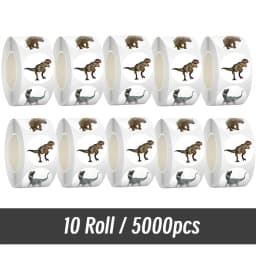500pcs/roll Cartoon Dinosaur Stickers For School Reward Stickers Classroom Decoration Encouragement Sticker For Student Teacher