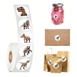 500pcs/roll Cartoon Dinosaur Stickers For School Reward Stickers Classroom Decoration Encouragement Sticker For Student Teacher