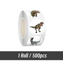 500pcs/roll Cartoon Dinosaur Stickers For School Reward Stickers Classroom Decoration Encouragement Sticker For Student Teacher