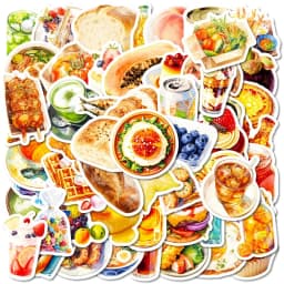 10/30/50PCS Cute Rainbow Candy Colorful Decoration Scrapbooking PVC Sticker Aesthetic Korean Stationery School Supplies