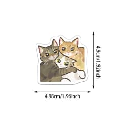 77PCS Cartoon Cat Stickers Exquisite Animal Account Materials Phone Cases Laptop Luggage Waterproof Stickers