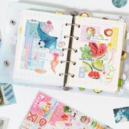 Mr. Paper 30pcs Japanese-style vintage sticker book Evening breeze letter paper Cut film sticker DIY handbook Collage tablet